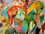 spanish-artists-painters-modern-contemporary-art-paintings-merello-caballito-espanol(73x54-cm)mixta-lienzo