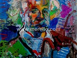 spanish-artists-painters-modern-contemporary-art-paintings-merello-einstein-(73x54-cm)-mix-media-on-table