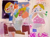 spanish-artists-painters-modern-contemporary-art-paintings-merello-nina-rosa-con-florero-(81x100-cm)-mix-media-on-canvas-(copy)