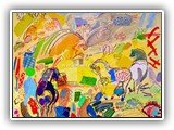 spanish_painters._spain_artists.merello.caballos_del_sol_73x92_cmmixtatabla